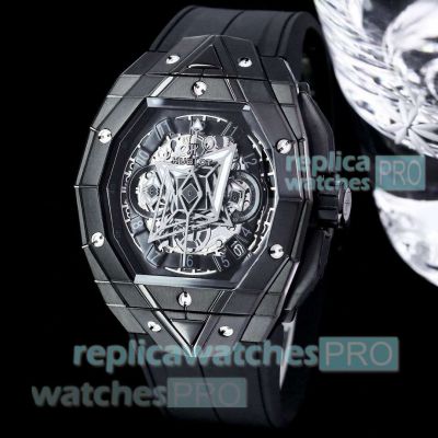 High Replica Hublot Big Bang Sang Bleu III Auto So Black Men Watches